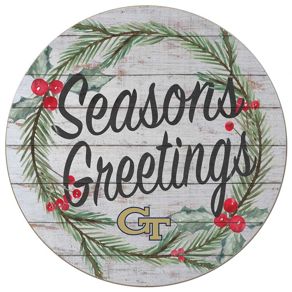 Georgia Tech Yellow Jackets 20'' x 20'' Season's Greetings Circle
