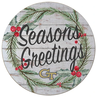 Georgia Tech Yellow Jackets 20'' x 20'' Season's Greetings Circle