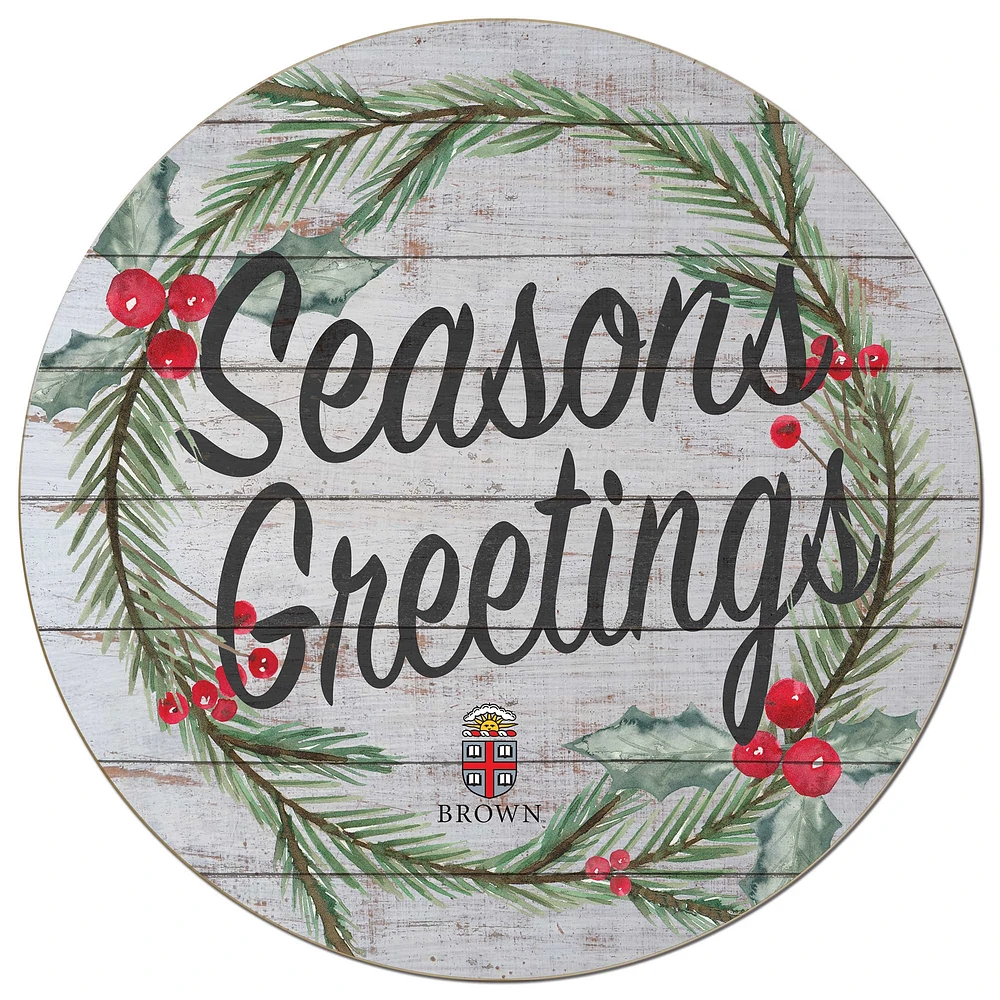 Brown Bears 20'' x 20'' Season's Greetings Circle