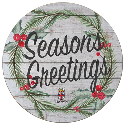 Brown Bears 20'' x 20'' Season's Greetings Circle