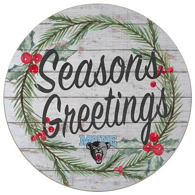 Maine Black Bears 20'' x 20'' Season's Greetings Circle
