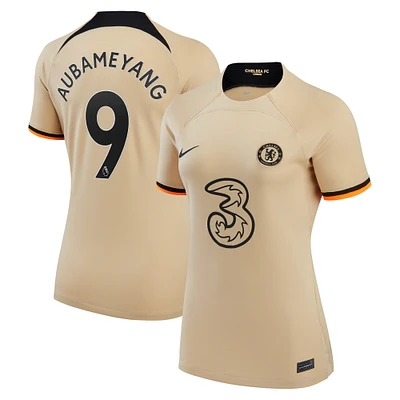 Women's Nike Pierre-Emerick Aubameyang Gold Chelsea 2022/23 Home Breathe Stadium Replica Player Jersey