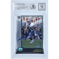 Charles Woodson Oakland Raiders Autographed 1998 Bowman Chrome #181 Beckett Fanatics Witnessed Authenticated 10 Rookie Card