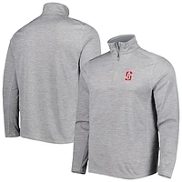 Men's Vineyard Vines Gray Stanford Cardinal Sankaty Quarter-Zip Sweatshirt