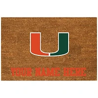 Miami Hurricanes 23'' x 35'' Personalized Door Mat