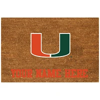 Miami Hurricanes 23'' x 35'' Personalized Door Mat