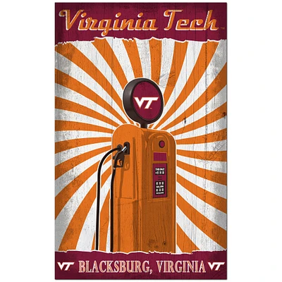 Virginia Tech Hokies 11'' x 19'' Retro Pump Location Sign