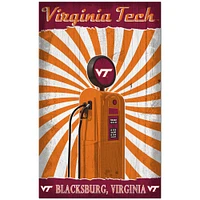 Virginia Tech Hokies 11'' x 19'' Retro Pump Location Sign