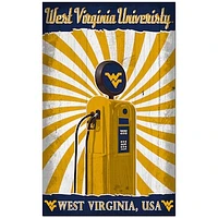 West Virginia Mountaineers 11'' x 19'' Retro Pump Location Sign