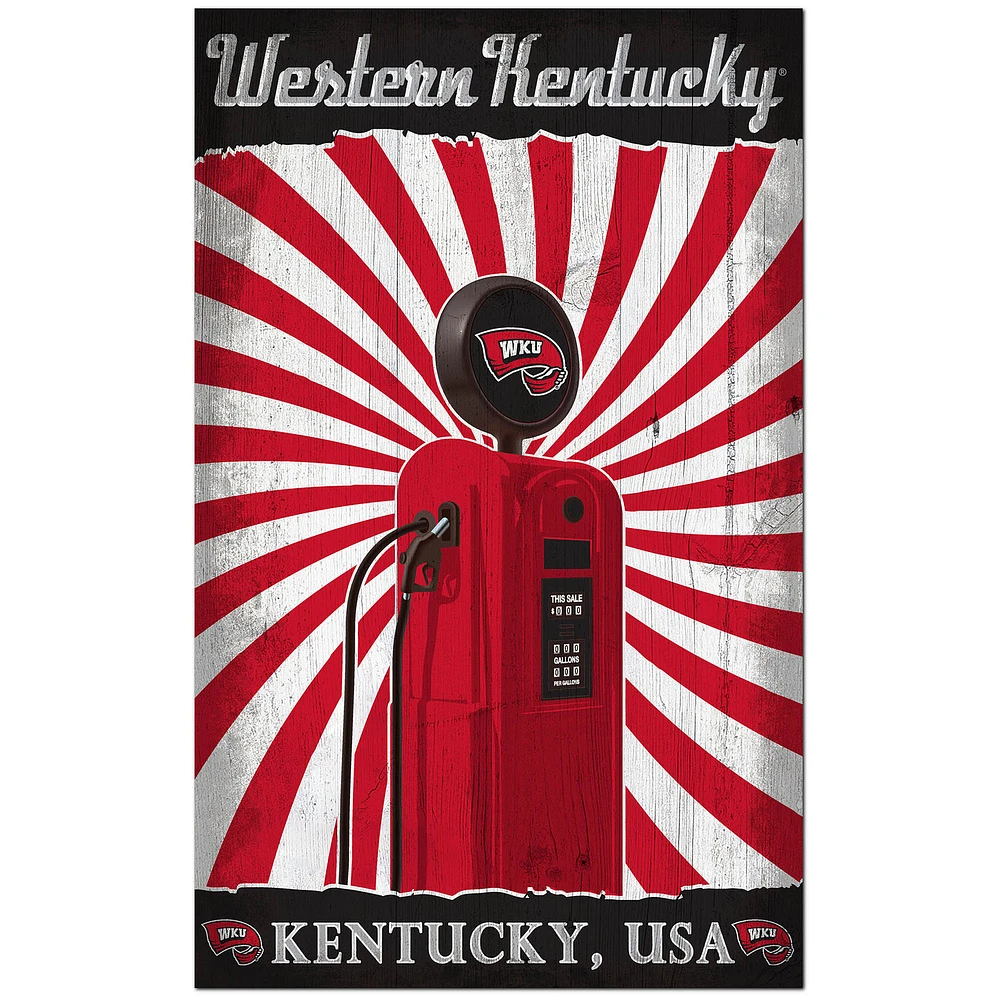 Western Kentucky Hilltoppers 11'' x 19'' Retro Pump Location Sign