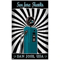 San Jose Sharks 11'' x 19'' Retro Pump Location Sign
