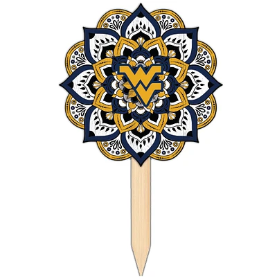 West Virginia Mountaineers 18'' x 12'' Mandala Yard Stake