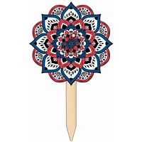 Los Angeles Dodgers 18'' x 12'' Mandala Yard Stake