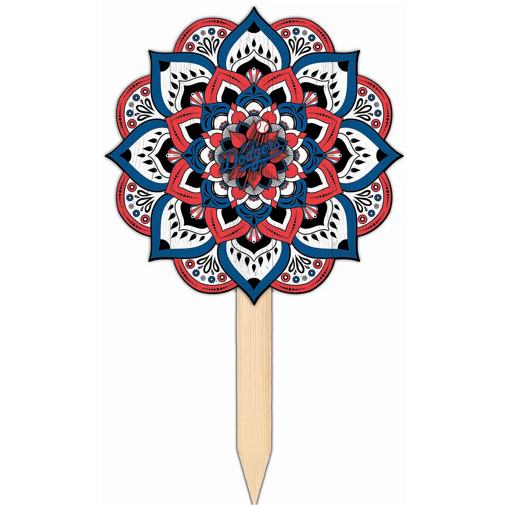 Los Angeles Dodgers 18'' x 12'' Mandala Yard Stake