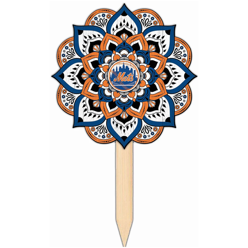 New York Mets 18'' x 12'' Mandala Yard Stake