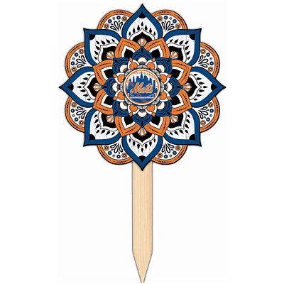 New York Mets 18'' x 12'' Mandala Yard Stake