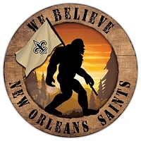 New Orleans Saints 12'' We Believe Bigfoot Circle Sign