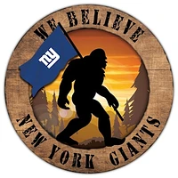 New York Giants 12'' We Believe Bigfoot Circle Sign