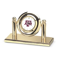 Gold Texas A&M Aggies Team Arcade Desk Clock