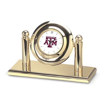 Gold Texas A&M Aggies Team Arcade Desk Clock