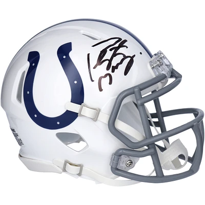Peyton Manning Indianapolis Colts Autographed Riddell 2004-2019 Throwback Logo Speed Mini Helmet
