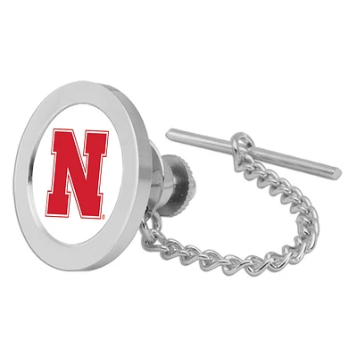 Silver Nebraska Huskers Team Logo Tie Tack/Lapel Pin