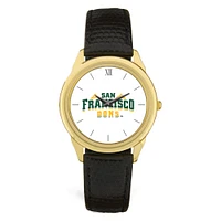 Gold San Francisco Dons Team Logo Leather Wristwatch