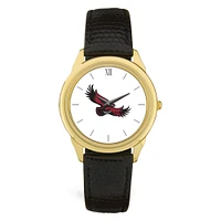 Gold Saint Joseph's Hawks Team Logo Leather Wristwatch