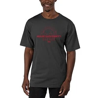 Men's Uscape Apparel Black Miami University RedHawks Garment Dyed T-Shirt