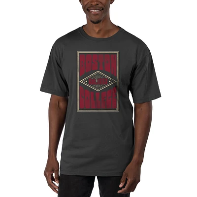 Men's Uscape Apparel Black Boston College Eagles Garment Dyed T-Shirt