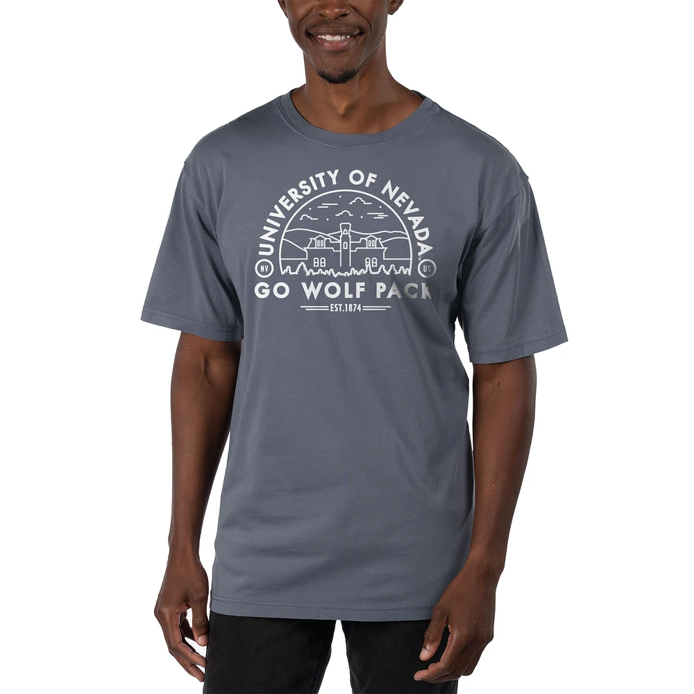 Men's Uscape Apparel Blue Nevada Wolf Pack Garment Dyed T-Shirt