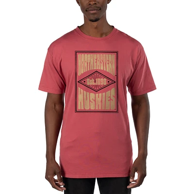 Men's Uscape Apparel Light Red Northeastern Huskies Garment Dyed T-Shirt