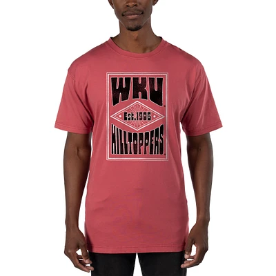 Men's Uscape Apparel Light Red Western Kentucky Hilltoppers Garment Dyed T-Shirt