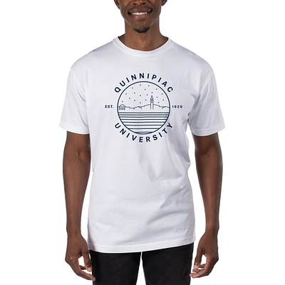 Men's Uscape Apparel White Quinnipiac Bobcats T-Shirt