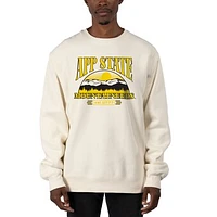 Men's Uscape Apparel Cream Appalachian State Mountaineers Premium Heavyweight Pullover Sweatshirt