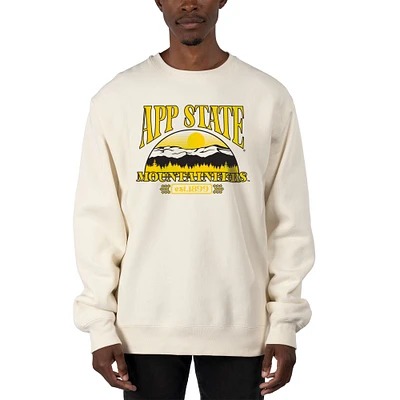 Men's Uscape Apparel Cream Appalachian State Mountaineers Premium Heavyweight Pullover Sweatshirt