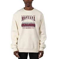 Men's Uscape Apparel Cream Montana Grizzlies Premium Heavyweight Pullover Sweatshirt