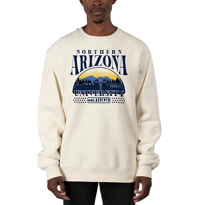 Men's Uscape Apparel Cream Northern Arizona Lumberjacks Premium Heavyweight Pullover Sweatshirt