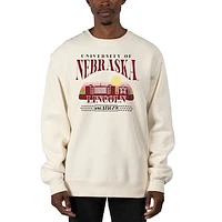 Men's Uscape Apparel Cream Nebraska Huskers Premium Heavyweight Pullover Sweatshirt