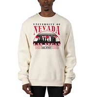 Men's Uscape Apparel Cream UNLV Rebels Premium Heavyweight Pullover Sweatshirt