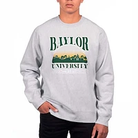 Men's Uscape Apparel Heather Gray Baylor Bears Premium Heavyweight Pullover Sweatshirt