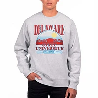 Men's Uscape Apparel Heather Gray Delaware State Hornets Premium Heavyweight Pullover Sweatshirt