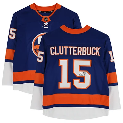 Cal Clutterbuck Royal New York Islanders Autographed Fanatics Jersey