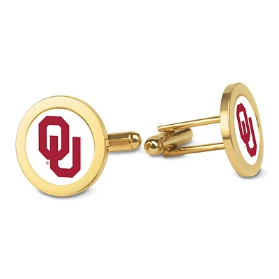 Gold Oklahoma Sooners Logo Cufflinks