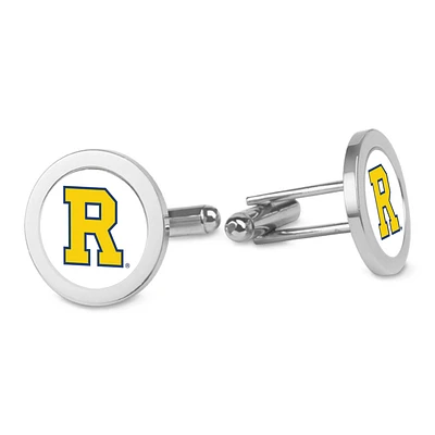 Silver Rochester Yellow Jackets Logo Cufflinks