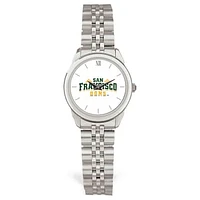 Women's Silver San Francisco Dons Logo Medallion Rolled Link Bracelet Wristwatch