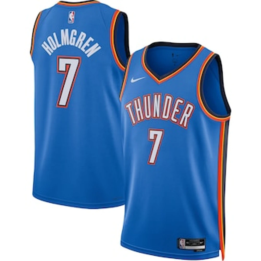 Unisex Nike Chet Holmgren Oklahoma City Thunder Blue 2022 NBA Draft First Round Pick Player Swingman Jersey - Icon Edition