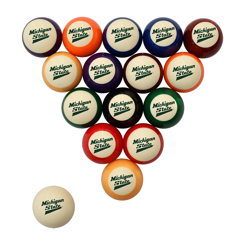 Imperial Michigan State Spartans Retro Billiard Ball Set