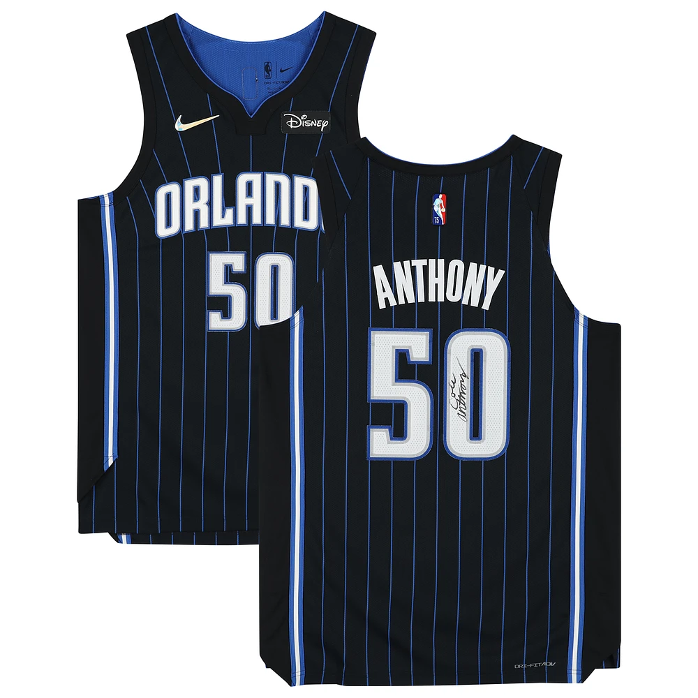 Cole Anthony Black Orlando Magic Autographed Nike 2020-21 Icon Authentic Jersey