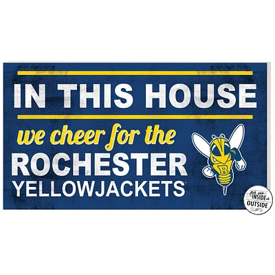 Rochester Yellow Jackets 11" x 20" Indoor/Outdoor In This House Sign